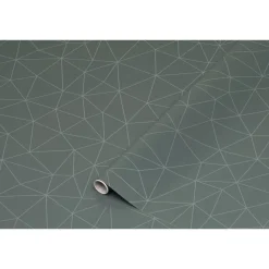 Kontaktimuovi D-C-Fix 346-0691, 0.45x2m, Tico, graafinen/geometrinen, moderni, harmaa/kulta