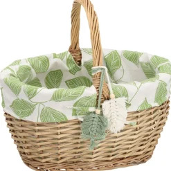 Kori Home4You WILLI MIRO 42x31xK23/38 cm, vihreälehtinen vuori, beige