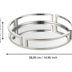 Koristetarjotin Eglo Living Savant, 38cm, kromi