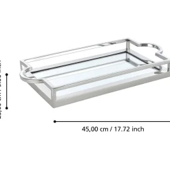 Koristetarjotin Eglo Living Savant, 45x23cm, kromi