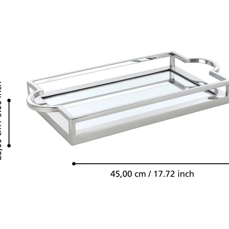 Koristetarjotin Eglo Living Savant, 45x23cm, kromi