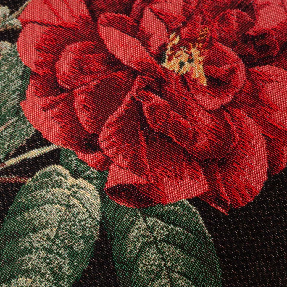 Koristetyyny Home4You HOLLY ruusu 45x45 cm, musta