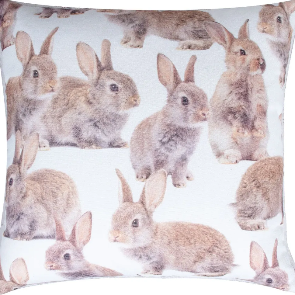 Koristetyyny Home4You HOLLY 45x45 cm, jänikset, beige