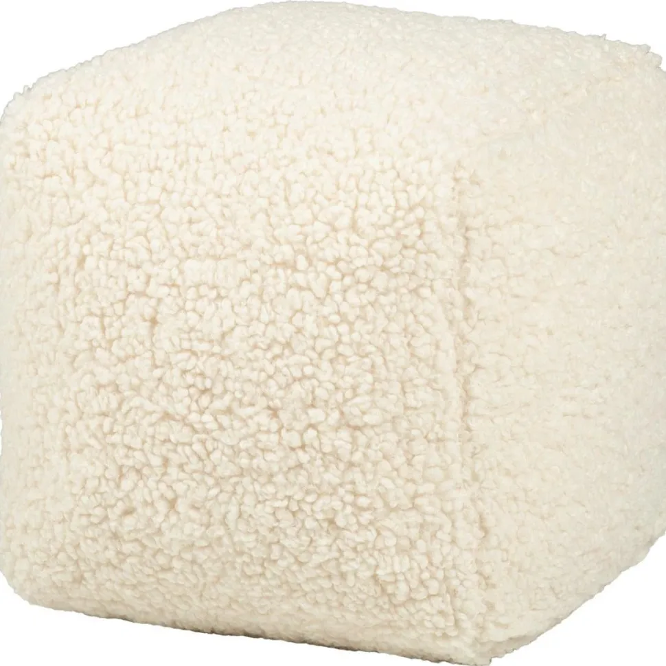 Koristetyyny Home4You LARRY kuutio, 25x25x25 cm, luonnonvalkoinen