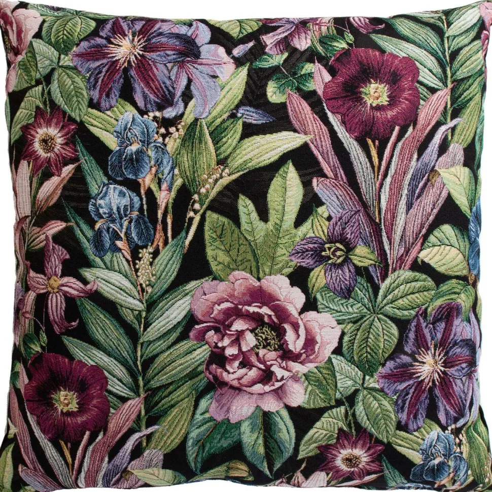 Koristetyyny Home4You HOLLY ruusu 68x68 cm, musta