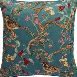 Koristetyyny Home4You HOLLY 45x45 cm, lintukuosi rullareunalla, monivärinen