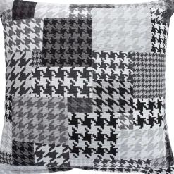Koristetyyny Home4You HOLLY 45x45 cm, musta ja valkoinen, harmaa