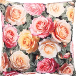 Koristetyyny Home4You HOLLY 45x45 cm, romanttinen ruusu, vaaleanpunainen