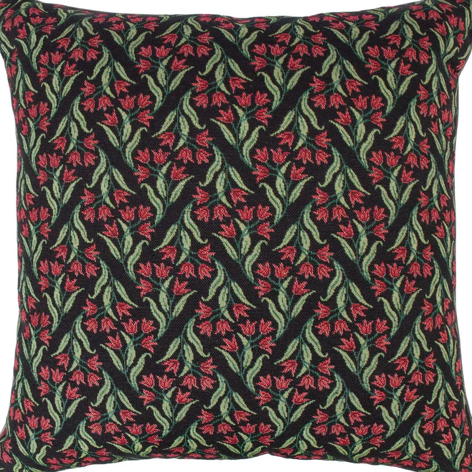 Koristetyyny Home4You HOLLY 45x45 cm, tumma kansanperinnekuosi, monivärinen