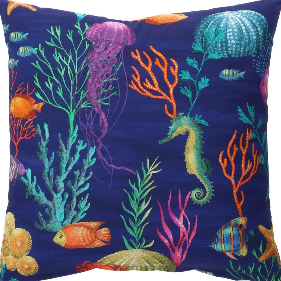 Koristetyyny Home4You HOLLY 45x45 cm, vedenalainen maailma, monivärinen