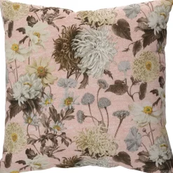 Koristetyyny Home4You LONETA NEW 45x45 cm, vaaleanpunainen krysanteemi