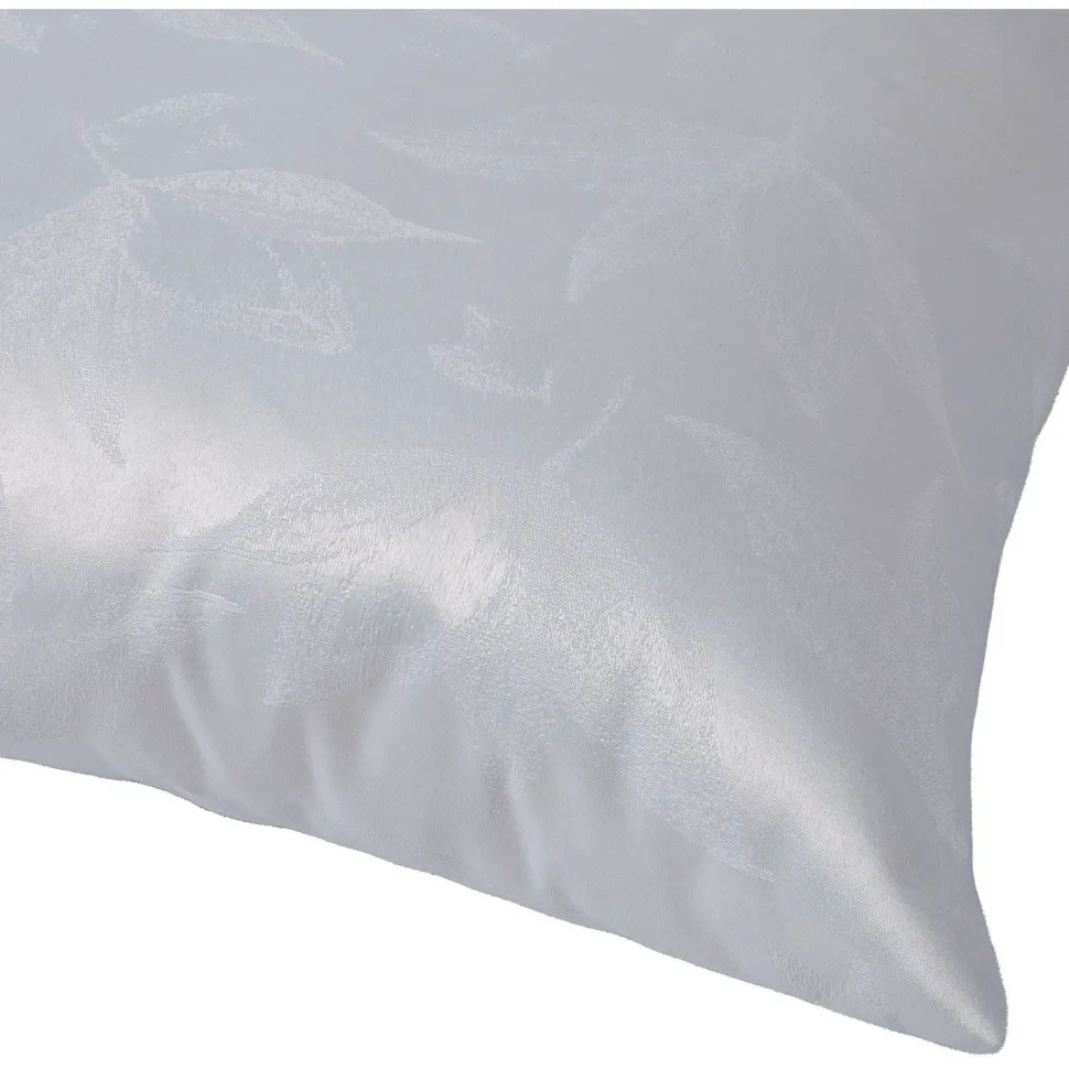 Koristetyyny Home4You PARTY 45x45 cm, valkoinen lehtikuosi, harmaa