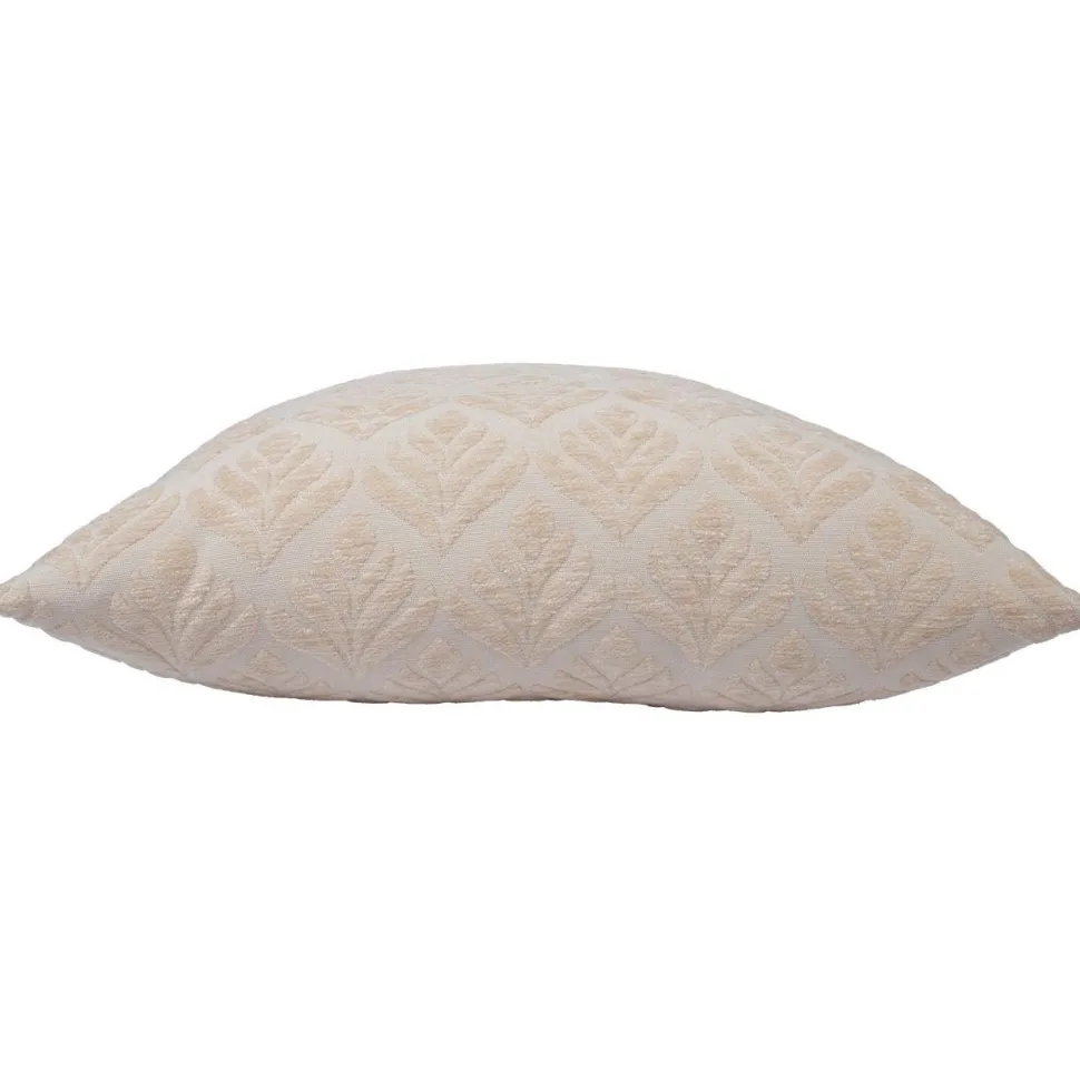 Koristetyyny Home4You TEDDY 45x45 cm, valkoinen, kukkakuosi kuvio, beige