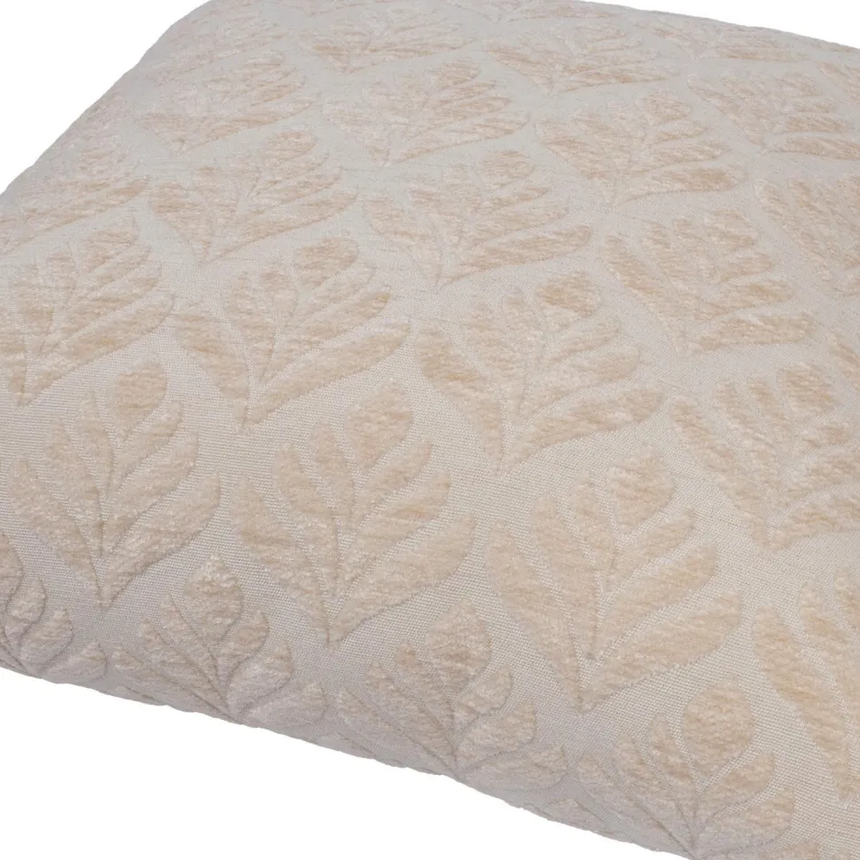Koristetyyny Home4You TEDDY 45x45 cm, valkoinen, kukkakuosi kuvio, beige