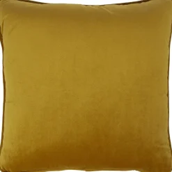Koristetyyny sametti Home4You 45x45 cm, sinapinkeltainen