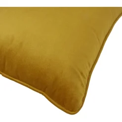 Koristetyyny sametti Home4You 45x45 cm, sinapinkeltainen