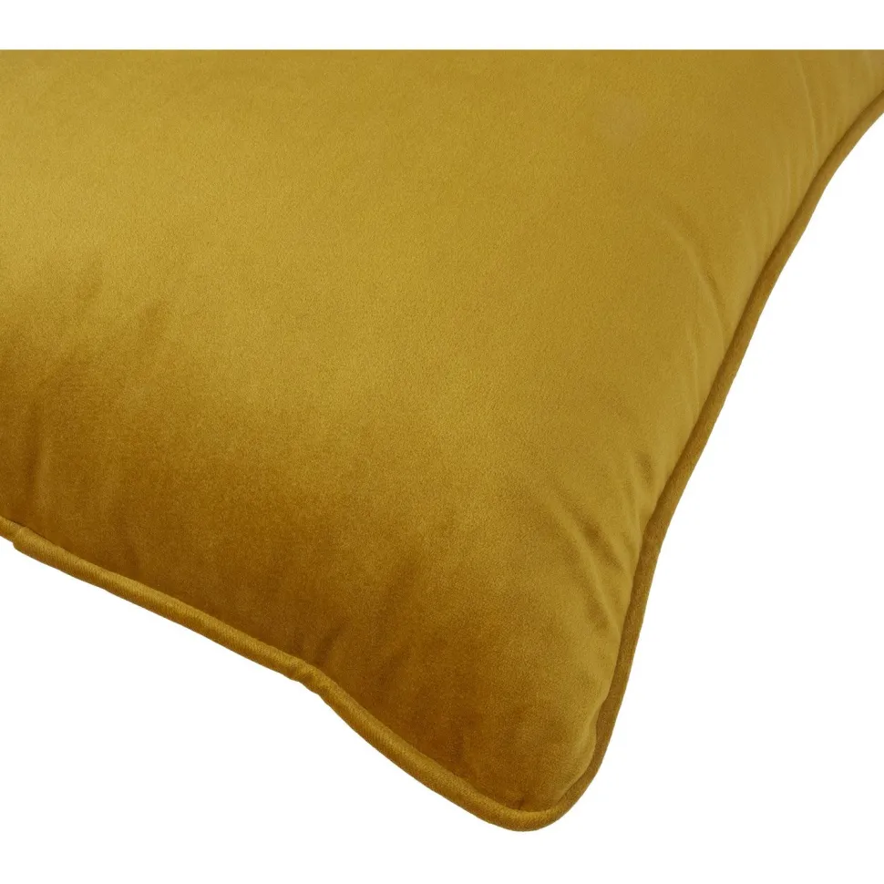 Koristetyyny sametti Home4You 45x45 cm, sinapinkeltainen