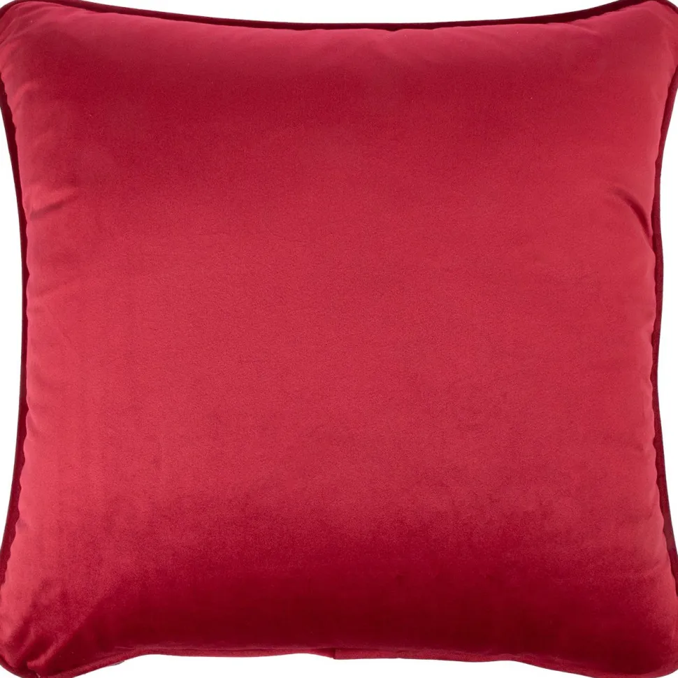 Koristetyyny sametti Home4You 45x45 cm, viininpunainen, punainen