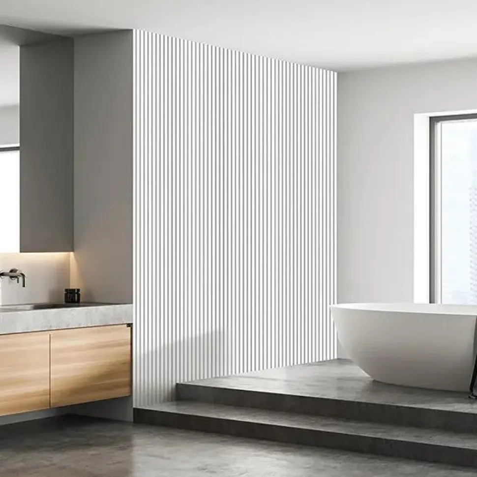 Kostean tilan akustiikkalevy Fibrotech Unika, 22x600x2440mm, white platinum