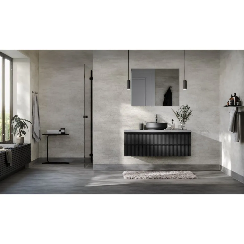 Kostean tilan tapetti Tarkett Aquarelle Connect Grey
