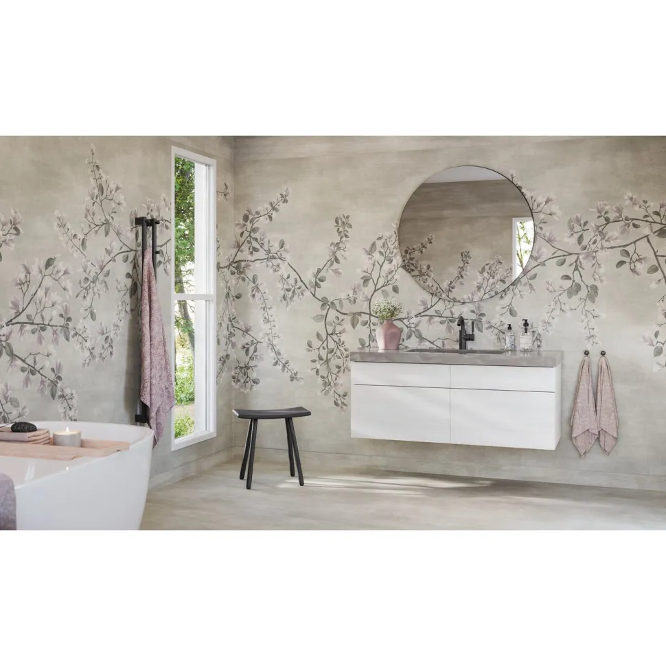 Kostean tilan tapetti Tarkett Aquarelle Magnolia 2 Light Grey