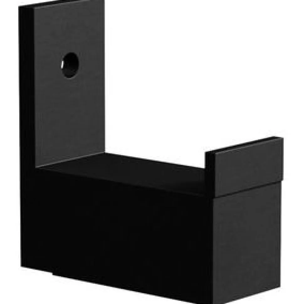 Koukku Nimes-rimapaneeliin Venture Home Nimes, 5.8x2.5x7.5cm, musta