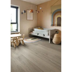 Kovetettu puulattia Bjelin Tammi Bonnarp 3.0 Earth Grey, harjattu, mattalakattu, eri kokoja