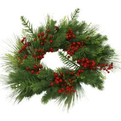 Kranssi Nordic Winter ø60 cm marjoilla ja havuilla