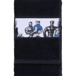 Käsipyyhe Finlayson Finlayson Tom Of Finland Blue Squad, 50x80cm, musta