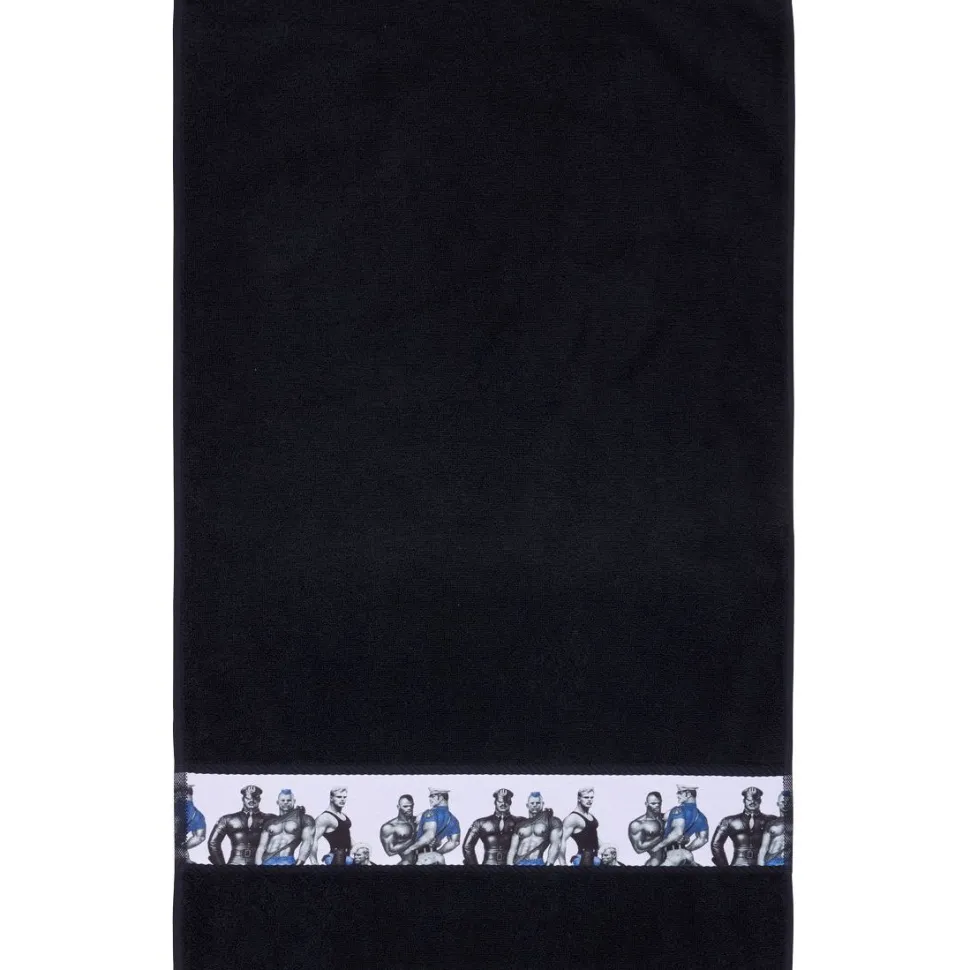 Käsipyyhe Finlayson Finlayson Tom Of Finland Blue Squad, 50x80cm, musta