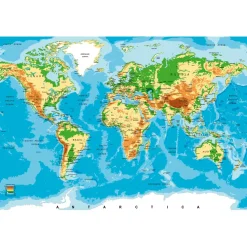 Kuvatapetti Dimex World Map, 375x250cm, monivärinen