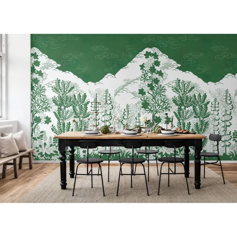 Kuvatapetti Rebel Walls Eden Green non-woven mittatilaus
