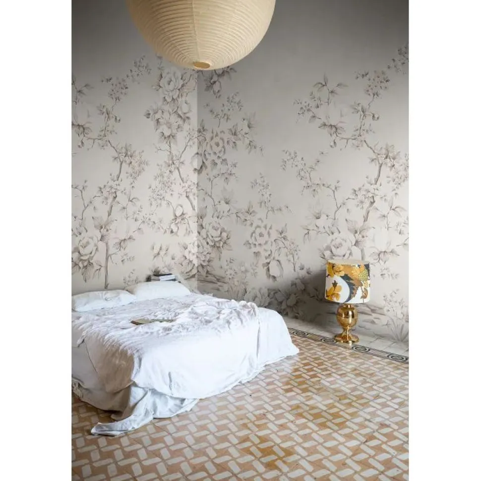 Kuvatapetti Rebel Walls Floral Chinoiserie harmaa, mittatilaus, non-woven