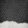 Kuvatapetti Rebel Walls Well-Worn Brick Wall Black, tiiliseinä, non-woven, mittatilaus