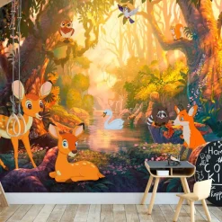 Kuvatapetti Artgeist Animals in the Forest 100x70cm