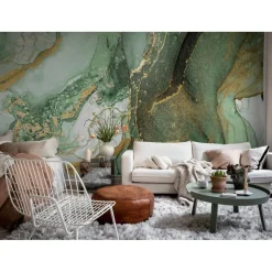 Kuvatapetti Rebel Walls Agate Crystal vihreä mitatilaus non-woven