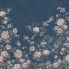 Kuvatapetti Rebel Walls Floral Chinoiserie tummansininen, mittatilaus, non-woven