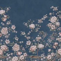 Kuvatapetti Rebel Walls Floral Chinoiserie tummansininen, mittatilaus, non-woven