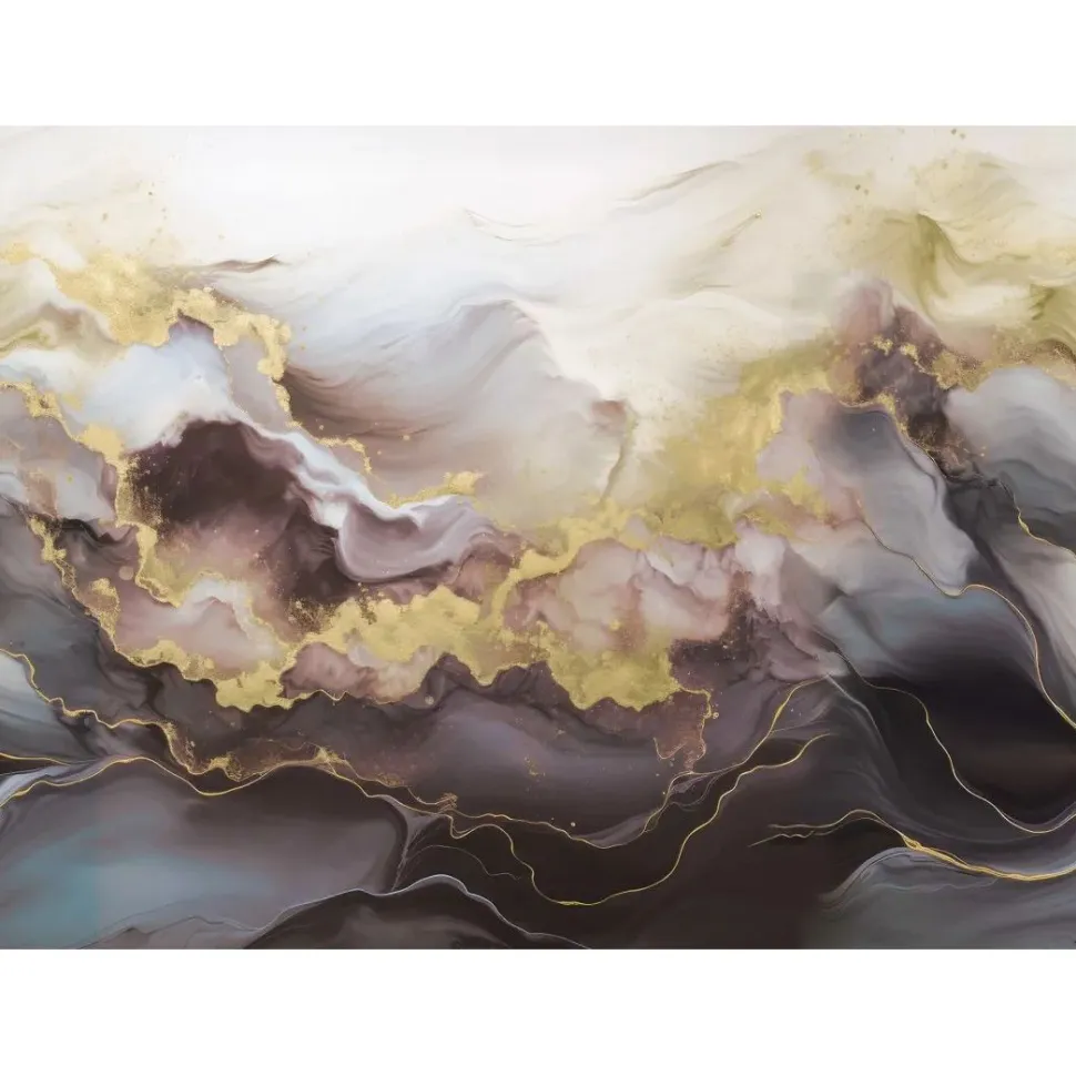 Kuvatapetti Rebel Walls Gold Stream lila, mittatilaus, non-woven