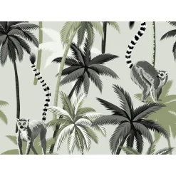 Kuvatapetti Rebel Walls Lemur Palms vihreä, mittatilaus, non-woven