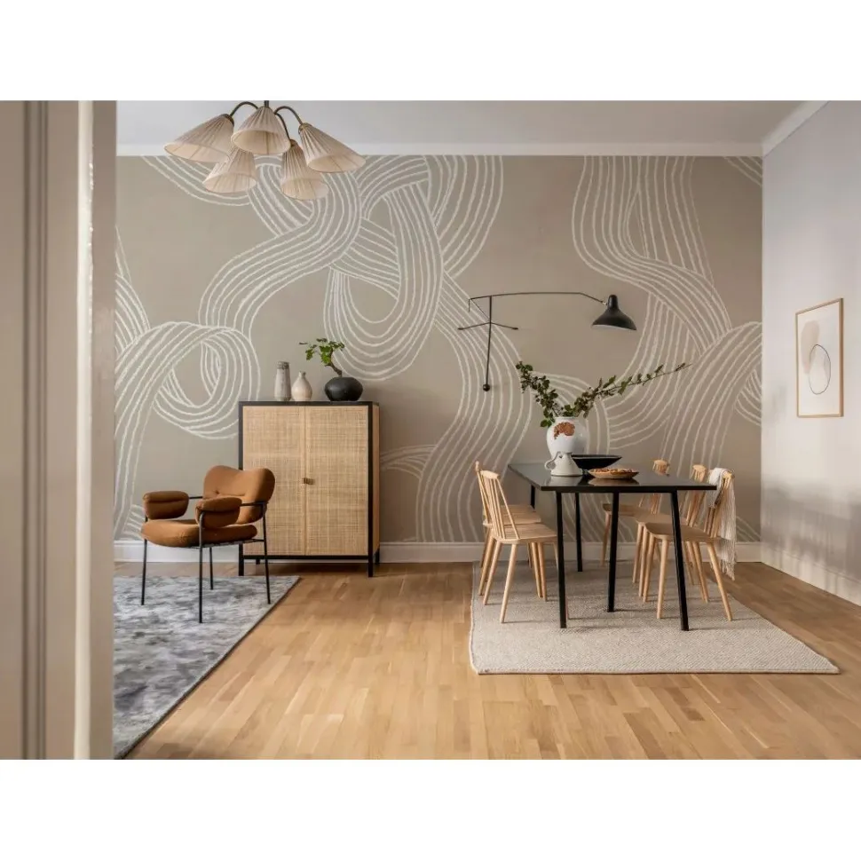 Kuvatapetti Rebel Walls Stripes Repeatable beige, mittatilaus, non-woven