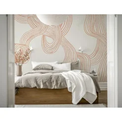 Kuvatapetti Rebel Walls Stripes Repeatable oranssi, mittatilaus, non-woven