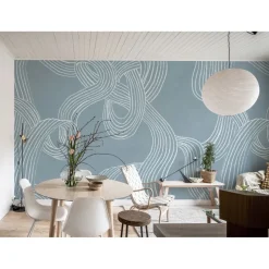 Kuvatapetti Rebel Walls Stripes Repeatable vaaleansininen, mittatilaus, non-woven