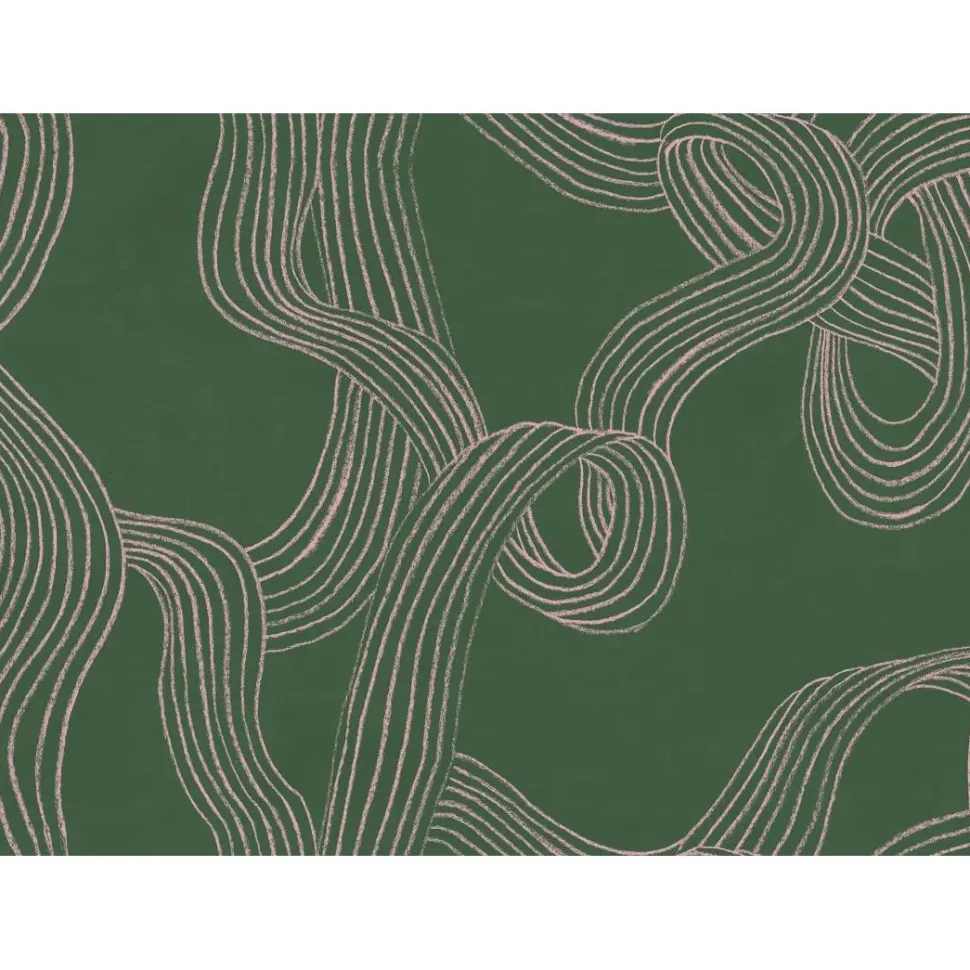 Kuvatapetti Rebel Walls Stripes Repeatable vihreä, mittatilaus, non-woven