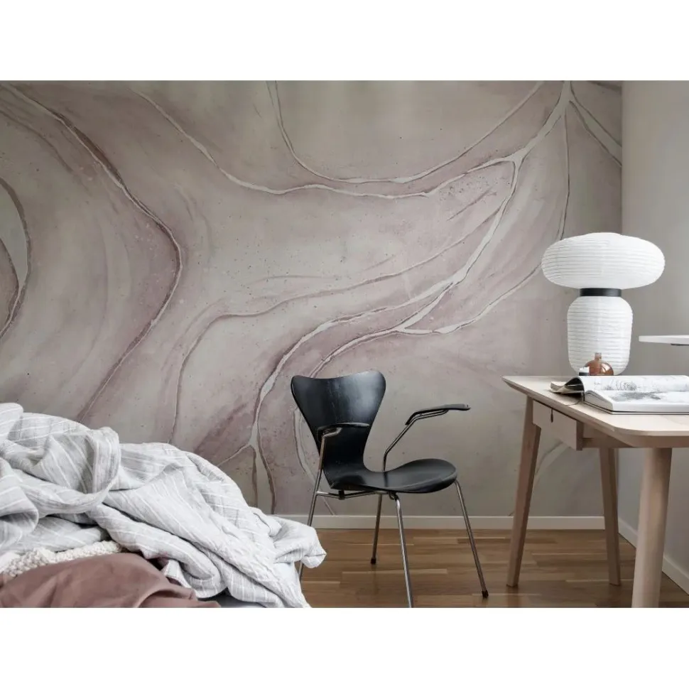 Kuvatapetti Rebel Walls Watercolor Flow vaaleanpunainen, mittatilaus, non-woven