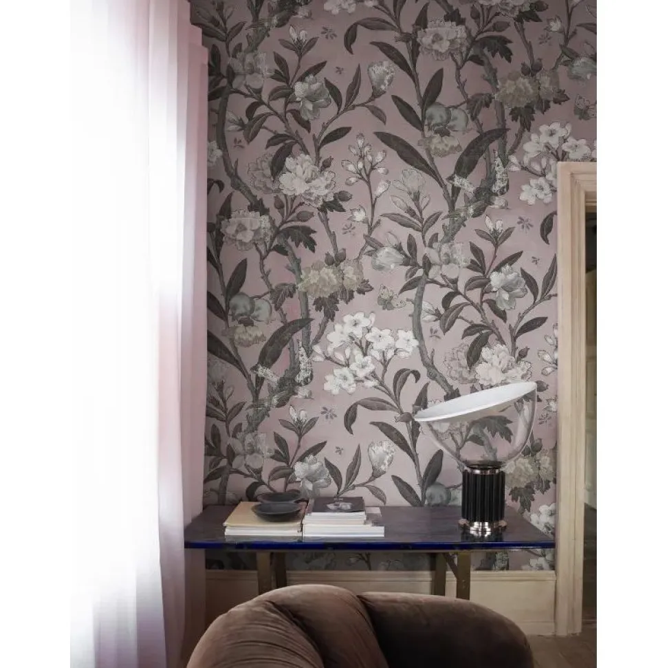 Kuvatapetti Rebel Walls Winding Bloom vaaleanpunainen, mittatilaus, non-woven