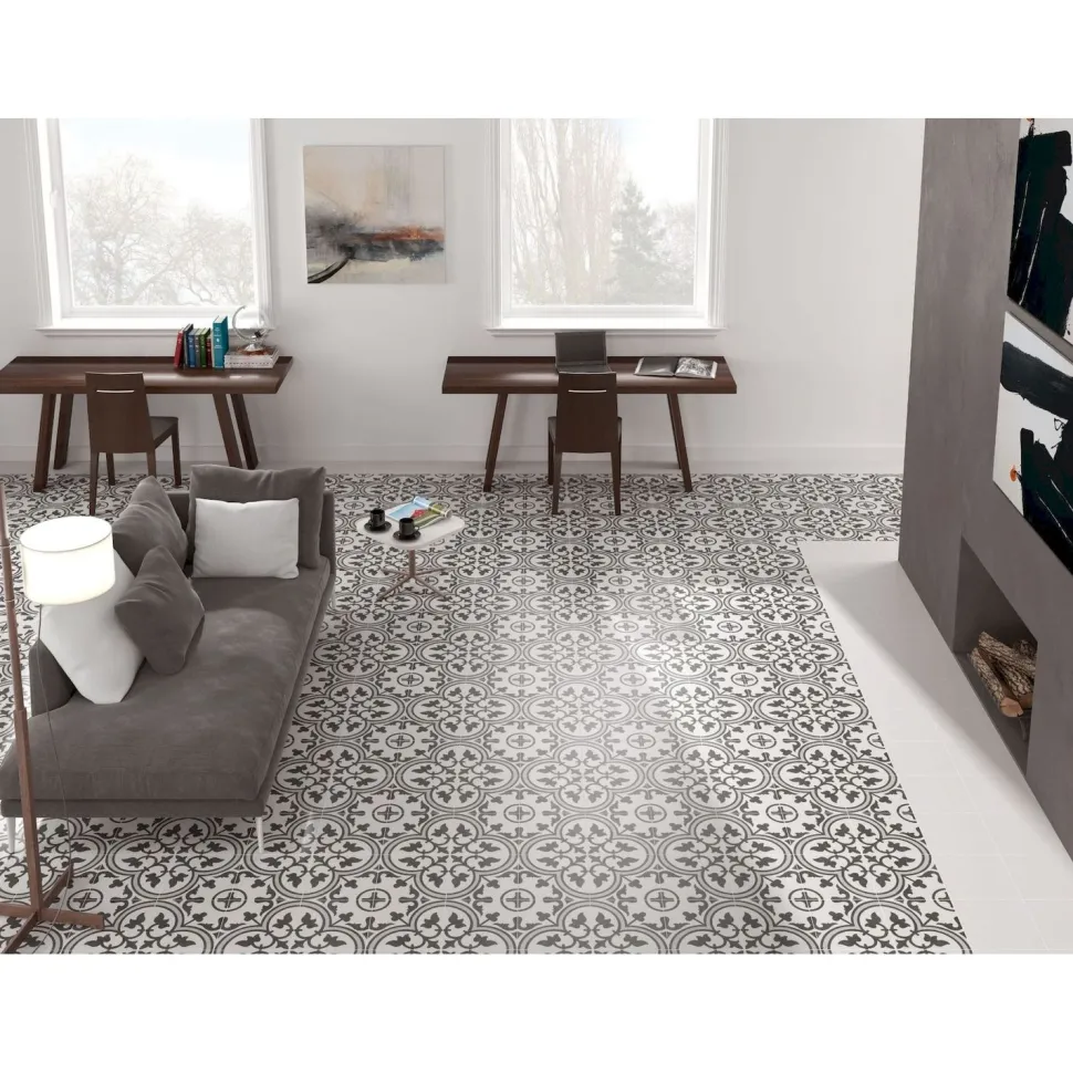 Kuviolaatta Kymppi-Lattiat History Jugend Edinburgh Grey himmeä 250x250 mm
