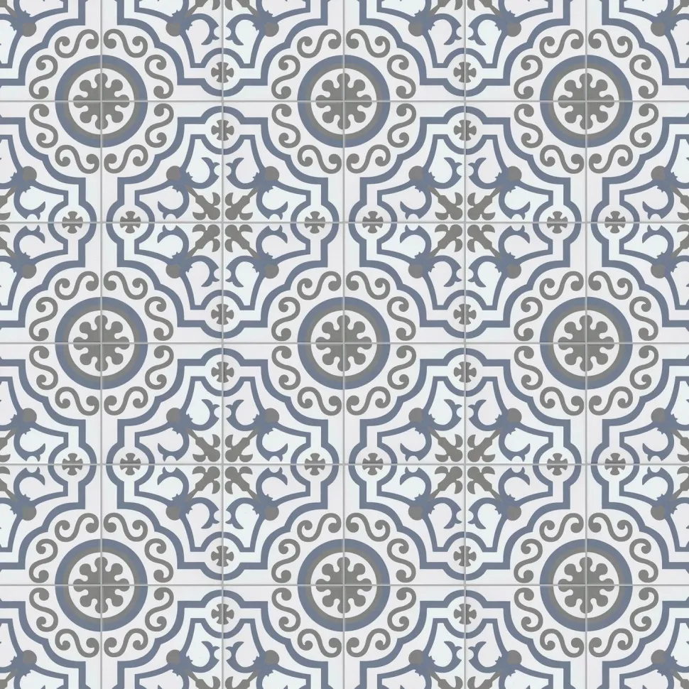 Kuviolaatta Kymppi-Lattiat History Jugend Alhambra Decor himmeä 250x250 mm