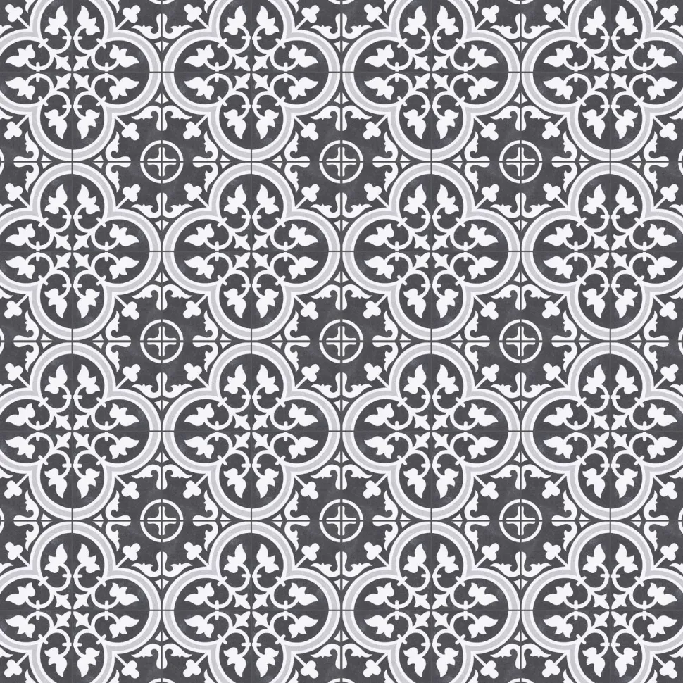 Kuviolaatta Kymppi-Lattiat History Jugend Edinburgh Black himmeä 250x250 mm