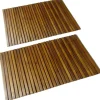 Kylpyhuoneen matot 2kpl 80x50cm akaasia